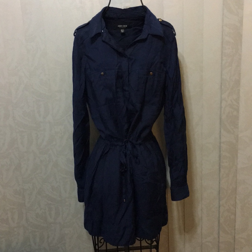 Navy blue romper dress